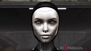 Fucked system inside Area 51. Female android fucks rough a beauty blonde