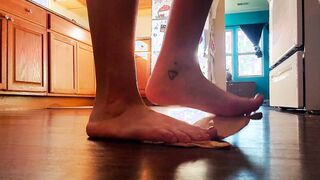 Food Stomp Custom Bread Barefoot High Heel Wedge Female Domination Fan Order