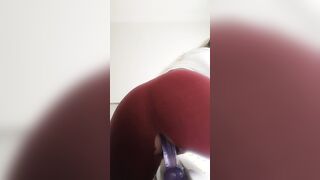 Cleaner fucks clients Huge Sex Toy into their restroom
