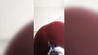 Cleaner fucks clients Huge Sex Toy into their restroom