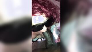 Part one: Cutie Grandma simple FELLATIO on big black dick Grandson