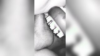 Anal nailed fiance with body massager attempts Double Penetration