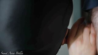 Gorgeous close up Head masked Milf eating all cum- Sweetannabella
