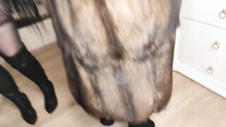 African Lucifer made me submissive. Fur bondage. Squirting, masturbation, sitting on face.