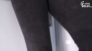 Crushing fruits under her hot bare foot, point of view (food crushing, pov trample, bare foot, pov toes)