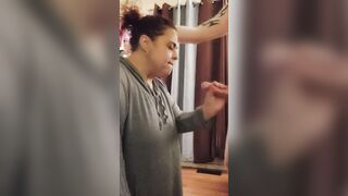 goddess Red Haired Mom give an beautiful sloppy oral sex, oily hand job and takes a long facial