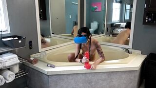 100lb Dark Hair vs Monster Toy with Bonus Bloopers and Sex Sex Toy