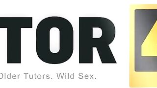 TUTOR4K. Man comes to teacher and ties legs cause its