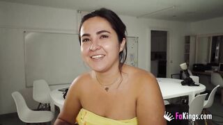 Prude-looking Andrea becomes a COMPLETE BIMBO!!!