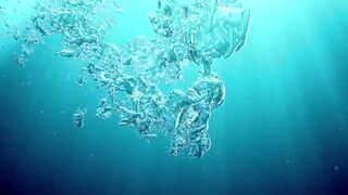Bae dark hair skank Candy swims underwater