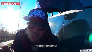 German Long Butt Teen Wants it Hard in the Bums-Bus