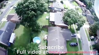 A Drone catches bbw dezzy giving huge african cock oral sex