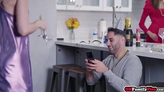Slim Asian 19 year older Vina Sky and her long tit girlfriend