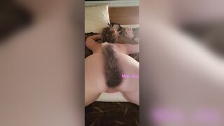 Shaking my Foxtail Buttplug Like a Bitch into Heat Waiting for you To Breed Me My Vagina is Stretched Open