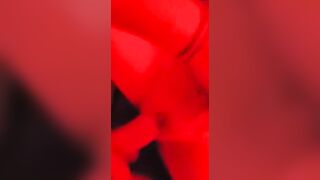 Bound up sexy takes cock & cum all over
