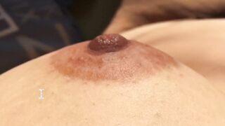 Sunbathing and having fun with my melons - adorable nipples