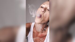 Kiki Smoking After Buzz Cut