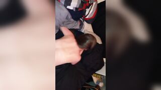 White stepmom ask for backshots while dad is away gets jizzed