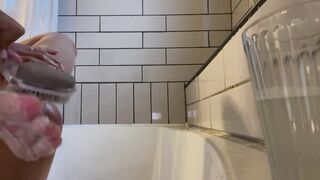 Domme cougar Makes a Unique Swallow for Feet Sub (Verbal Humiliation, Domination, Human Bathroom)