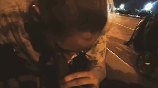 Sucking Off my man's cock on the side of interstate 482