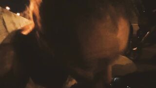 Sucking Off my man's cock on the side of interstate 482