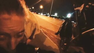 Sucking Off my man's cock on the side of interstate 482