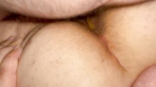 Leaking cummed after being banged doggies style