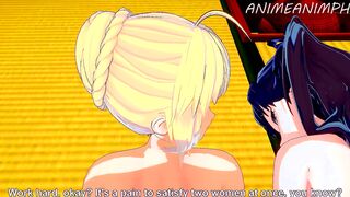 SABER AND RIN TOHSAKA 3SOME - FATE/STAY NIGHT CARTOON 3D UNCENSORED