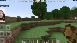 Minecraft Gameplay #2 / getting wood to start building a house // WITH FACECAM