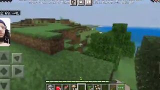Minecraft Gameplay #2 / getting wood to start building a house // WITH FACECAM
