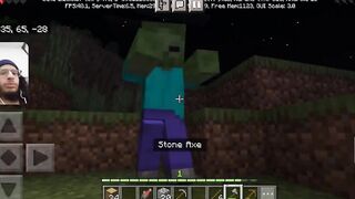 Minecraft Gameplay #2 / getting wood to start building a house // WITH FACECAM