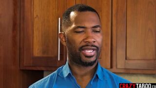 Strict ebony stepdad pounded incredible sexy step daughter with long titties Ella