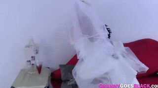 Big Boobed grandma gets eaten out