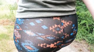 milf View Thru Pants Fat Booty Outdoor Park 2