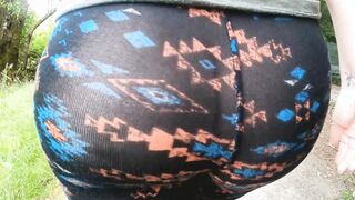 milf View Thru Pants Fat Booty Outdoor Park 2
