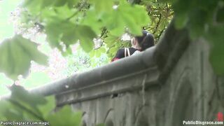 Natural big tit Romanian anal outdoor sex