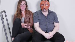 Throatfucked sub skank gets a nasty facial