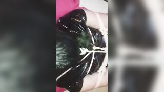 INTENSE DEEP THROAT FACE NAILED CUM INSIDE MOUTH WHILE HOGTIED - FETISH BJ