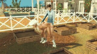 Sims four. Merry Farmers. Part three - Impudent next door