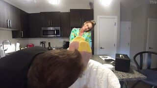 Turned On Step Son Licks My Sweet Sweaty Nylon Soles! (FULL