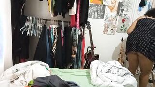 Older Milf Cleaning Her Room four