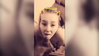 (TFOM#2)AYMO AND SAMMII PERSONAL HOE BIMBO Takes yet another Big Facial SLOW MOTION