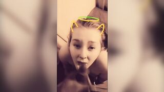 (TFOM#2)AYMO AND SAMMII PERSONAL HOE BIMBO Takes yet another Big Facial SLOW MOTION