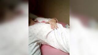 Stepsister woke up thinking of a long long penis and jizzes all over having multiple orgasms
