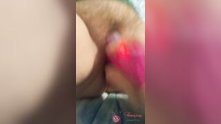 Filling my pussy with my dildos! Can't hold it at the end!