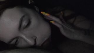 Red lips chick smoke and suck - 4K
