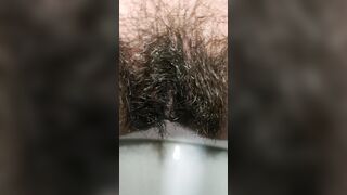 indian cool women pee with super watch inside village WC - almost caught