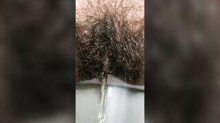 indian cool women pee with super watch inside village WC - almost caught