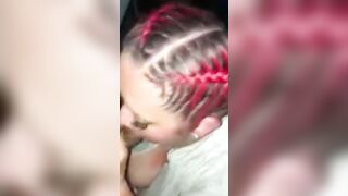 White girls blows BBC