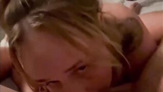 PAWG babysitter throws it back and give a sloppy oral cream pie deep throat